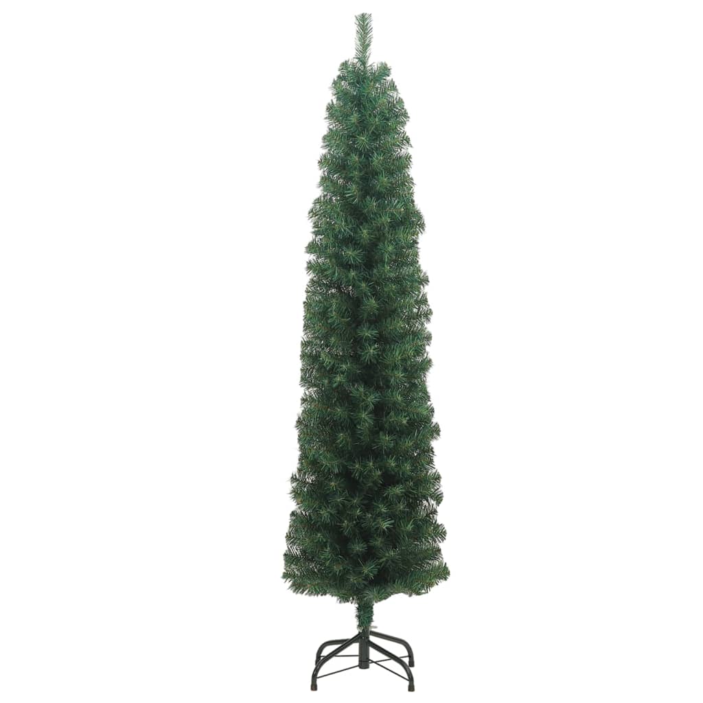 vidaXL Χριστουγεν. Δέντρο Slim Τεχνητό με Βάση Πράσινο 180 εκ.
