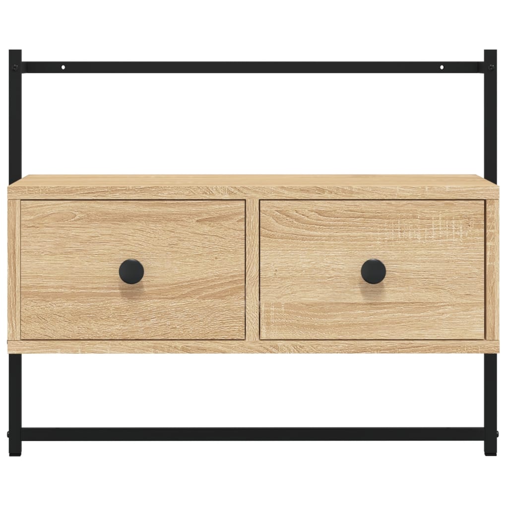 vidaXL Έπιπλο Τηλεόρασης Επιτοίχιο Sonoma Δρυς 60,5x30x51 εκ. Επ. Ξύλο