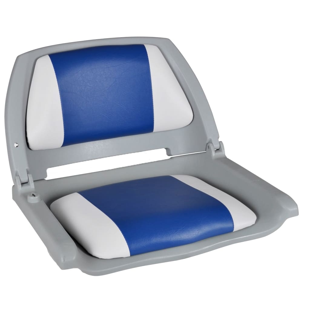 vidaXL Καθίσματα Σκάφους Αναδιπλούμενα 2 τεμ. Μπλε/Λευκό 41x51x48 εκ.
