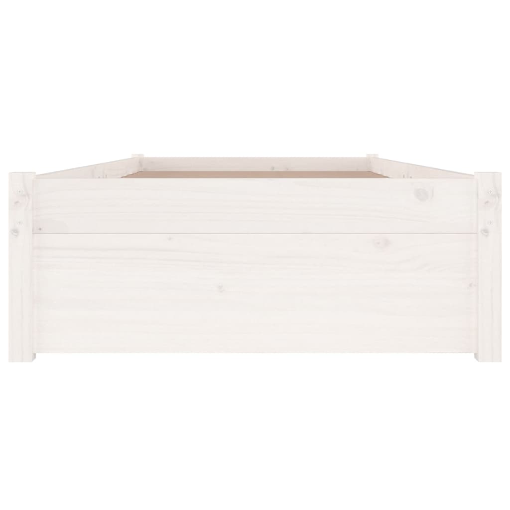 vidaXL Πλαίσιο Κρεβατιού με Συρτάρια Λευκό 90 x 190 εκ Single