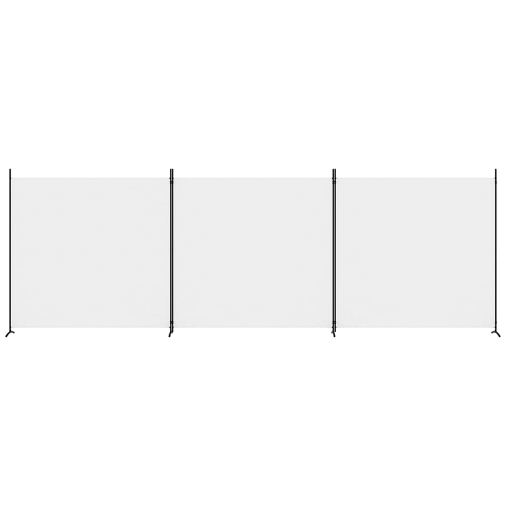 vidaXL Διαχωριστικό Δωματίου με 3 Πάνελ Λευκό 525x180 εκ. από Ύφασμα