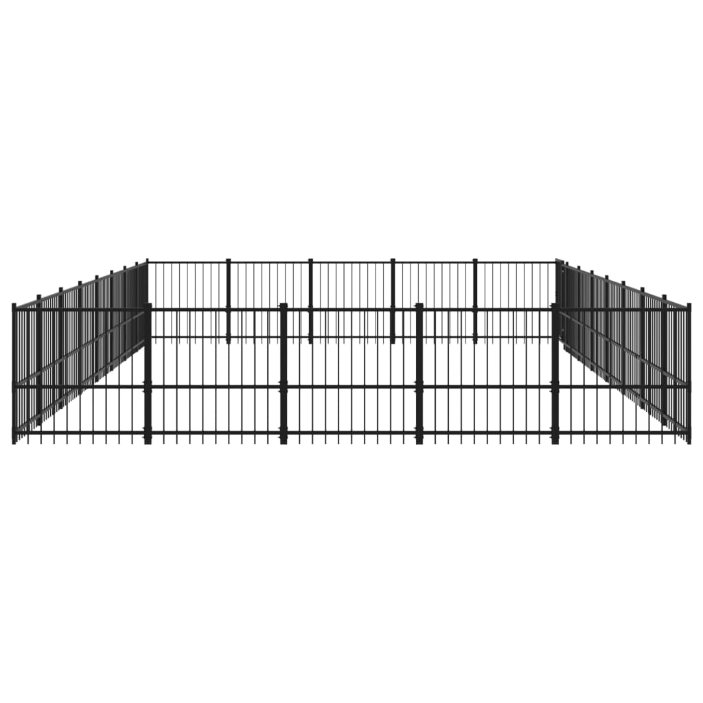 vidaXL Κλουβί Σκύλου Εξωτερικού Χώρου 37,64 μ² από Ατσάλι