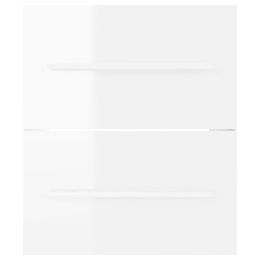 vidaXL Ντουλάπι Νιπτήρα Γυαλιστερό Λευκό 41x38,5x48 εκ. Μοριοσανίδα