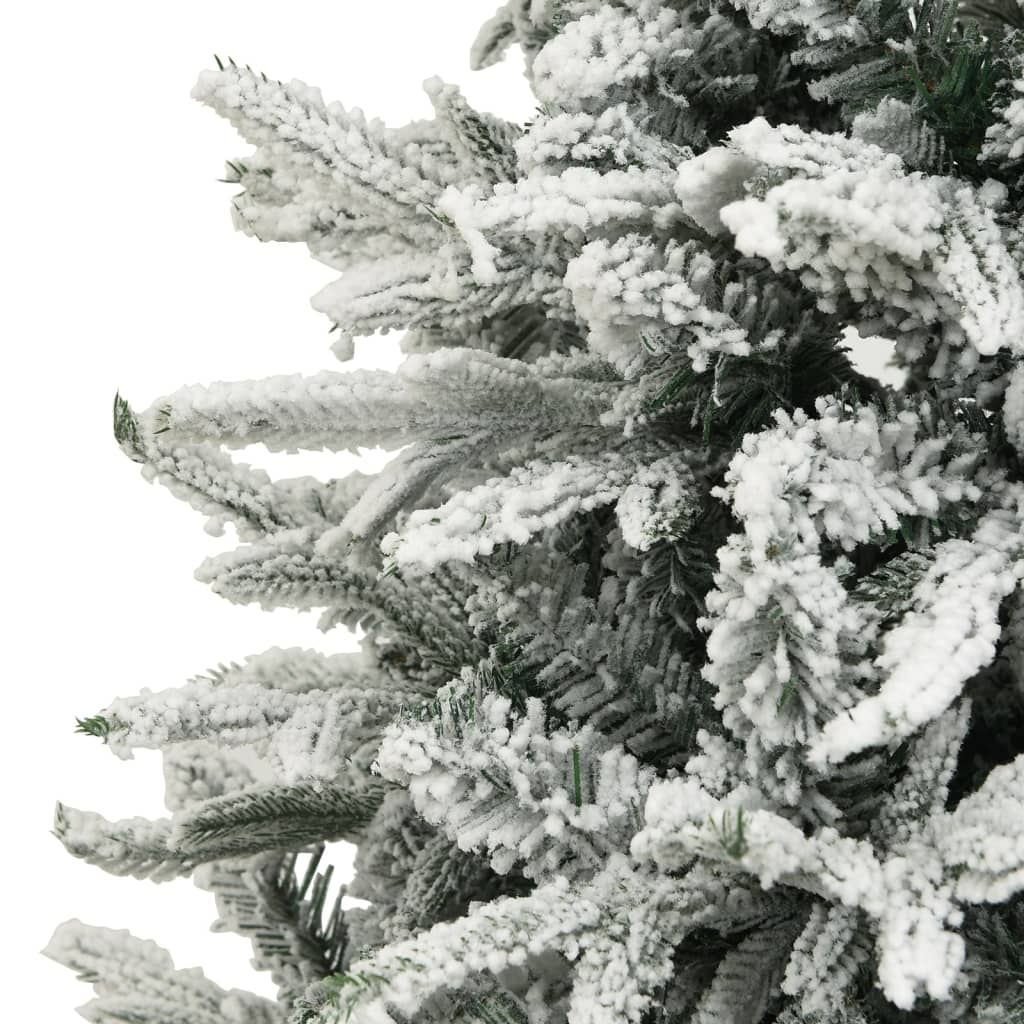 vidaXL Χριστουγεννιάτικο Δέντρο Τεχνητό Χιονι Πράσινο 210 εκ. PVC & PE