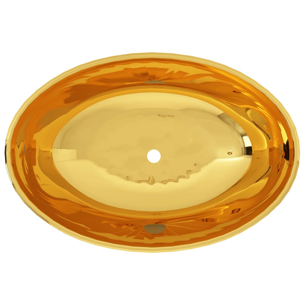 vidaXL Νιπτήρας Χρυσός 40 x 33 x 13,5 εκ. Κεραμικός