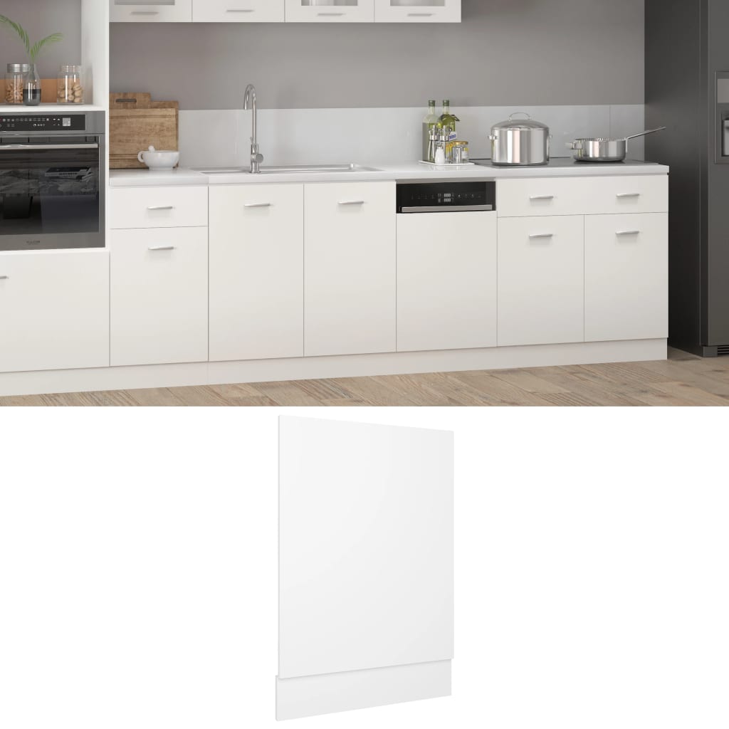 vidaXL Πρόσοψη Πλυντηρίου Πιάτων Λευκή 45 x 3 x 67 εκ. από Μοριοσανίδα