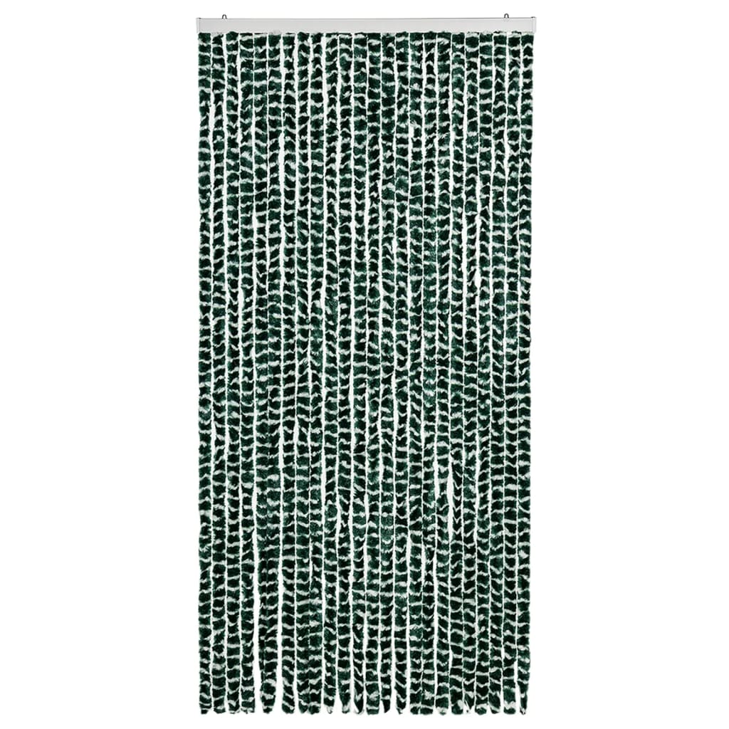 vidaXL Σήτα - Κουρτίνα Πόρτας Πράσινο / Λευκό 100 x 220 εκ. από Σενίλ