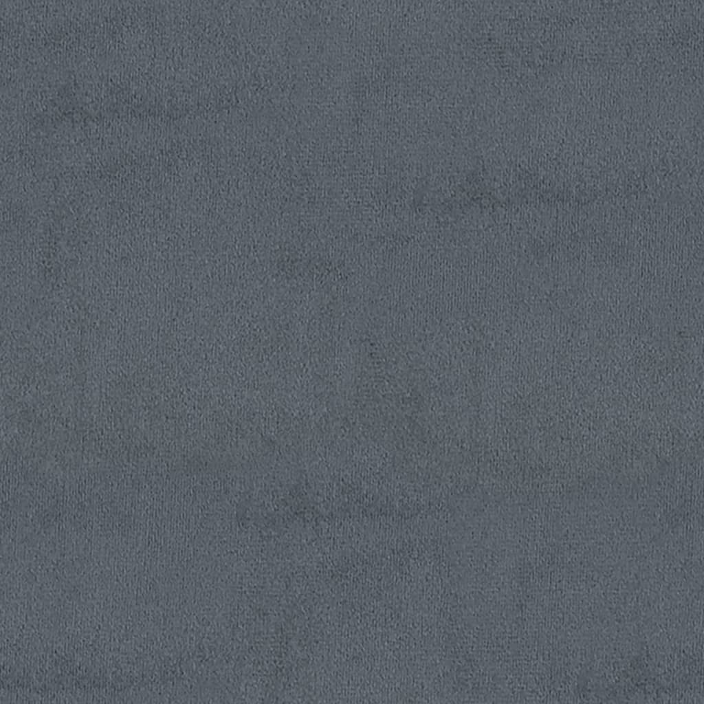 vidaXL Σκαμπό Αποθήκευσης Σκούρο Γκρι 45 x 45 x 49 εκ. Βελούδινο