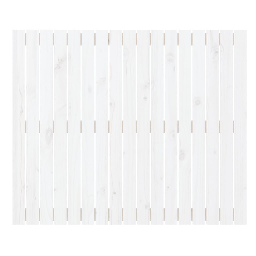 vidaXL Κεφαλάρι Τοίχου Λευκό 108x3x90 εκ. από Μασίφ Ξύλο Πεύκου