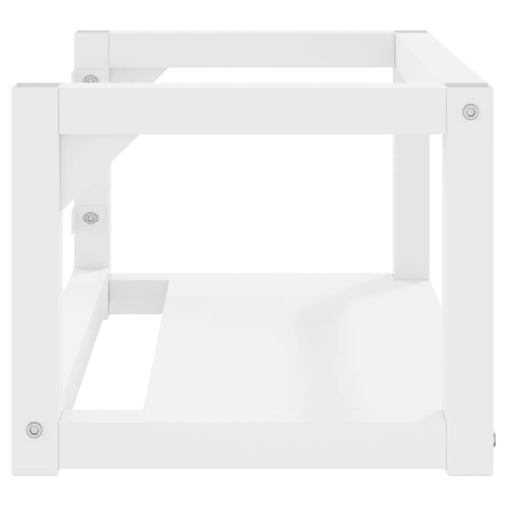 vidaXL Έπιπλο Μπάνιου Επιτοίχιο Λευκό 59 x 38 x 31 εκ. Σιδερένιο