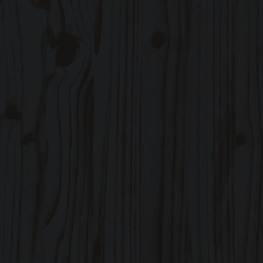 vidaXL Ζαρντινιέρα Μαύρη 40 x 40 x 39 εκ. από Μασίφ Ξύλο Πεύκου
