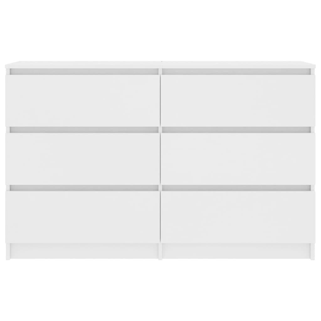 vidaXL Συρταριέρα Λευκή 120x35x76 εκ. από Μοριοσανίδα