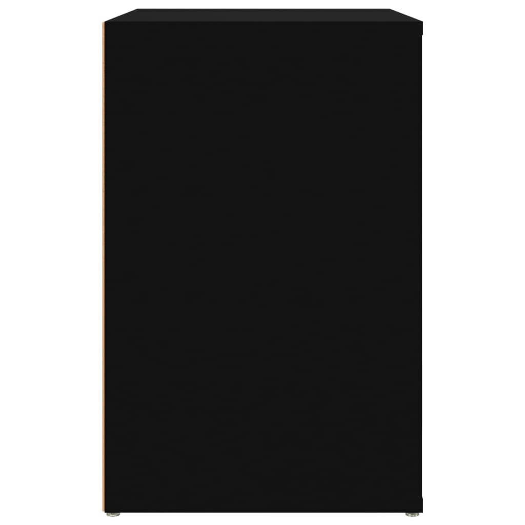 vidaXL Παπουτσοθήκη Μαύρη 130 x 35 x 54 εκ. από Επεξεργασμένο Ξύλο
