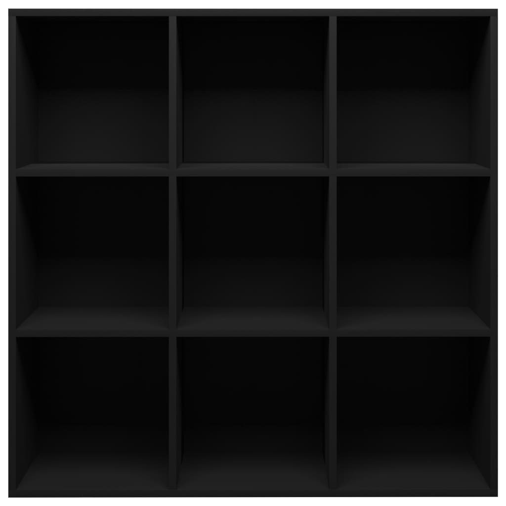 vidaXL Βιβλιοθήκη Μαύρη 98 x 30 x 98 εκ. από Μοριοσανίδα