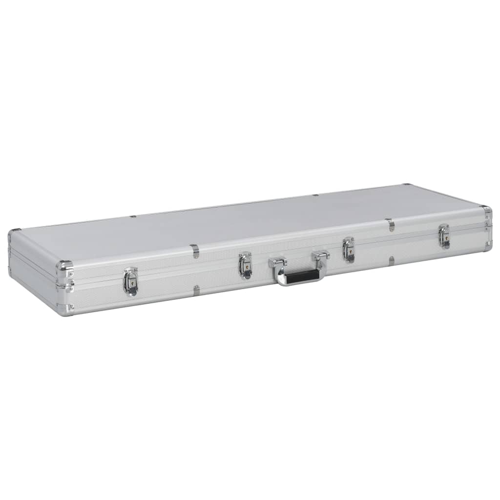 vidaXL Βαλίτσα Όπλου Ασημί 118 x 38 x 12 εκ. από Αλουμίνιο