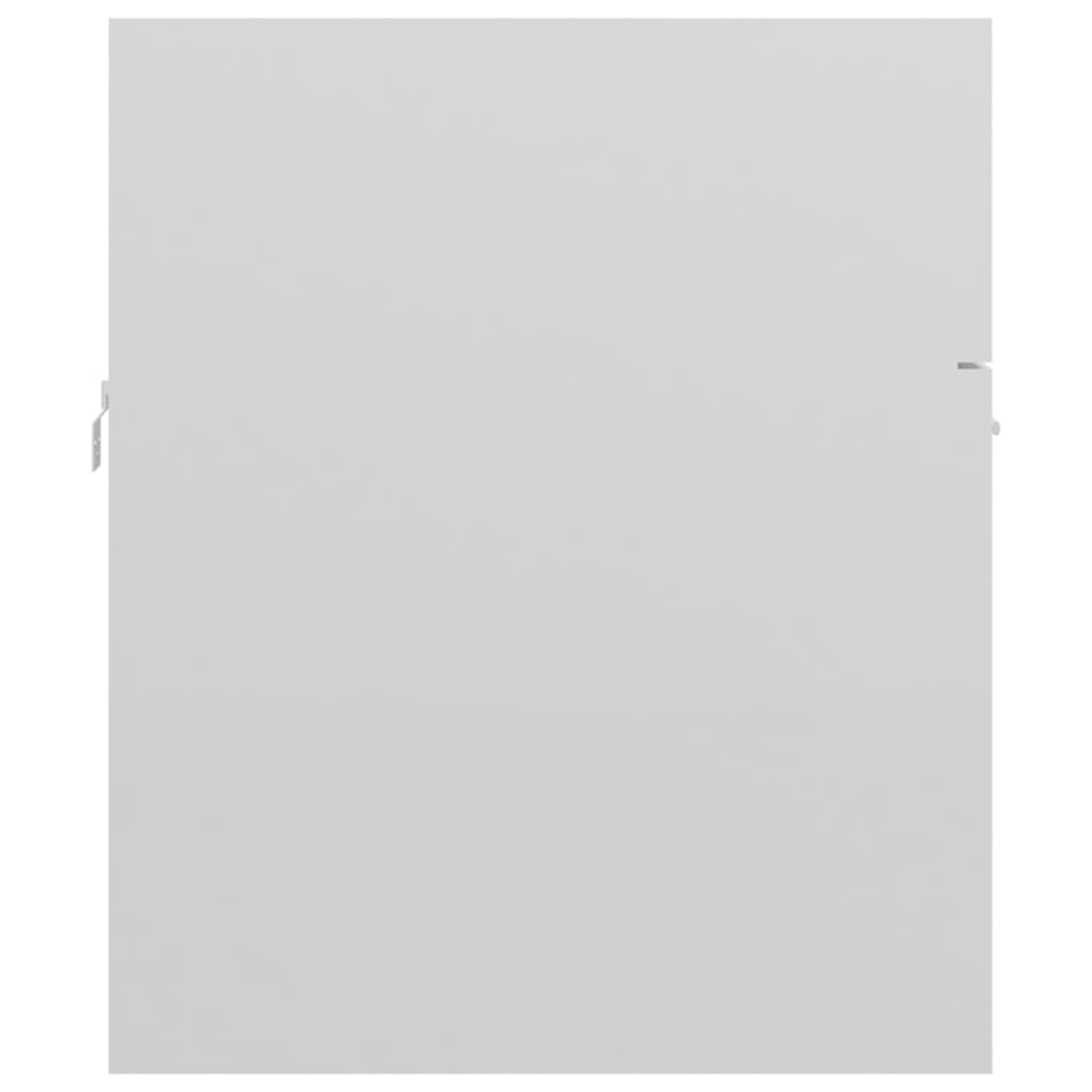 vidaXL Σετ Επίπλων Μπάνιου 2 Τεμαχίων Γυαλ. Λευκό από Τεχν. Ξύλο