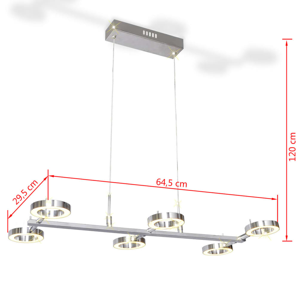 Φωτιστικό Οροφής Κρεμαστό LED με 6 Στρογγυλά Φώτα