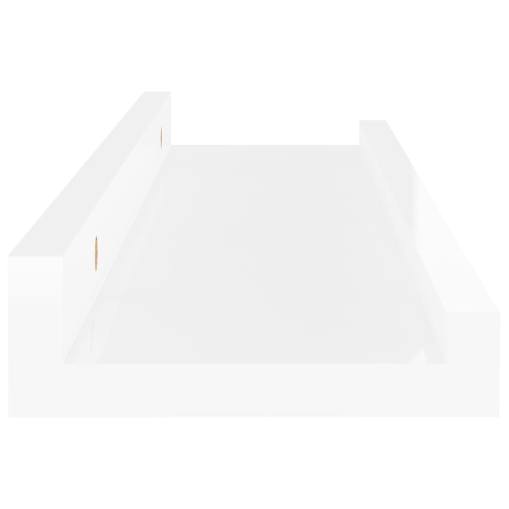 vidaXL Ράφια Τοίχου 4 τεμ. Γυαλιστερό Λευκό 40 x 9 x 3 εκ.