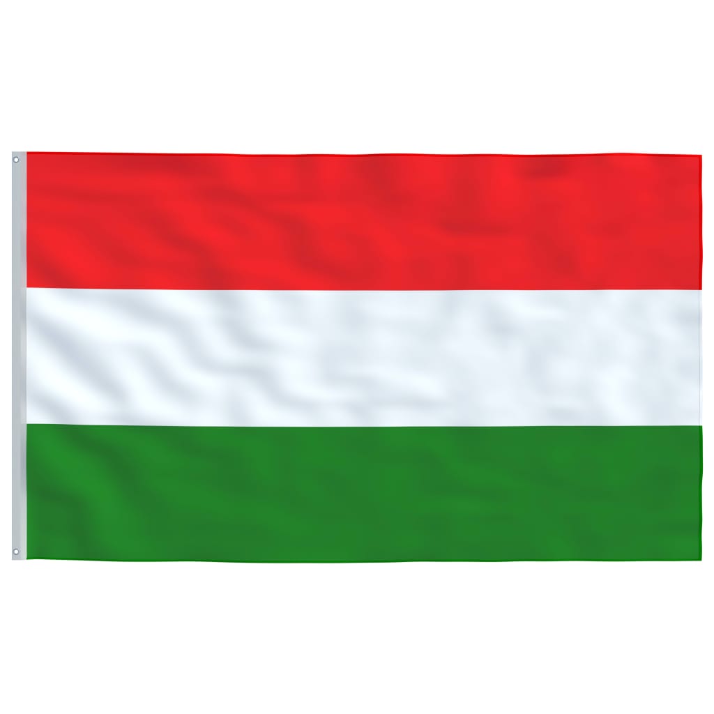 vidaXL Σημαία Ουγγαρίας με Ιστό Αλουμινίου 6 μ.