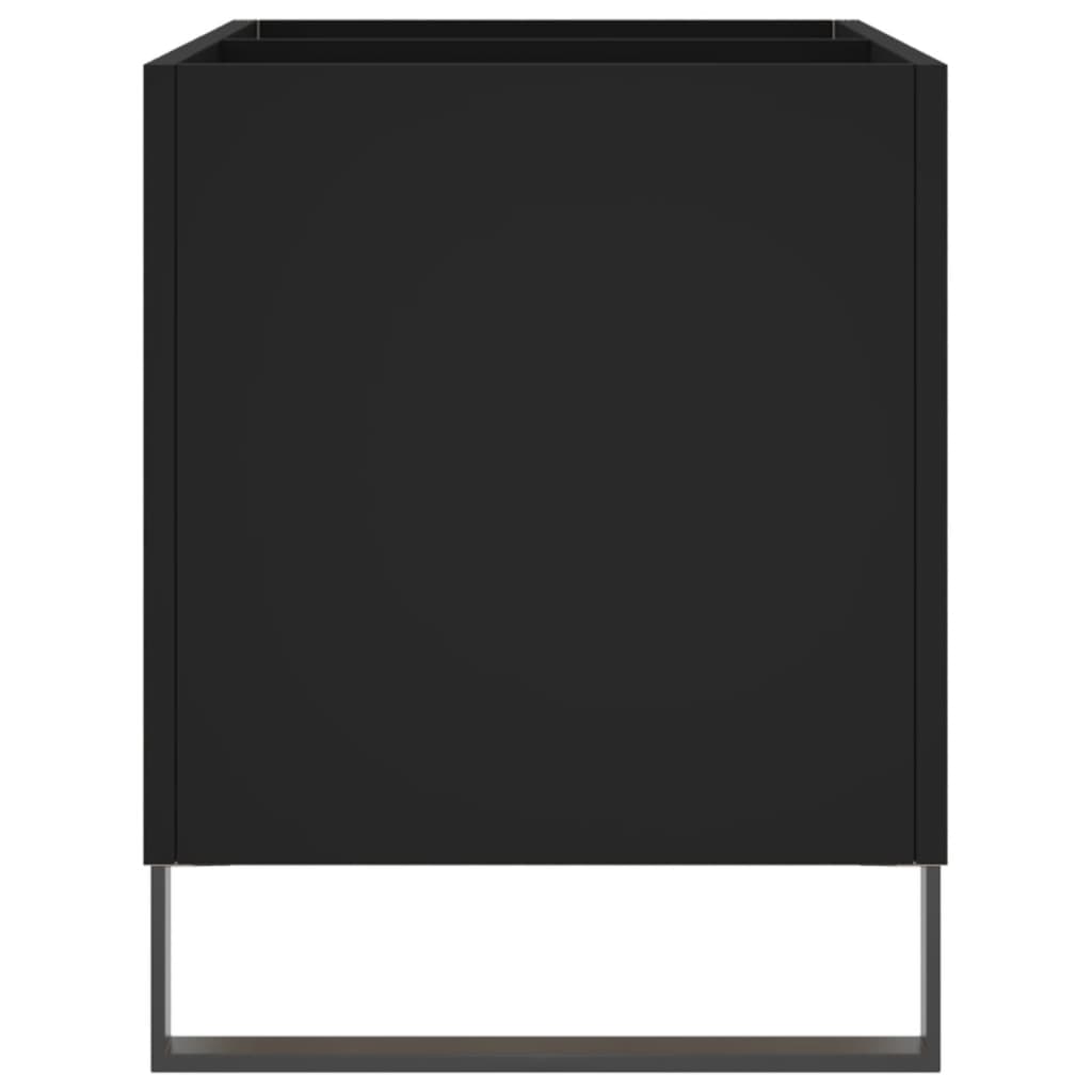 vidaXL Δισκοθήκη Μαύρη 74,5 x 38 x 48 εκ. από Επεξεργασμένο Ξύλο