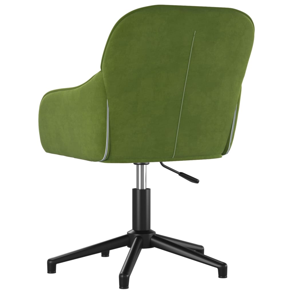 vidaXL Καρέκλα Γραφείου Περιστρεφόμενη Ανοιχτό Πράσινο Βελούδινη
