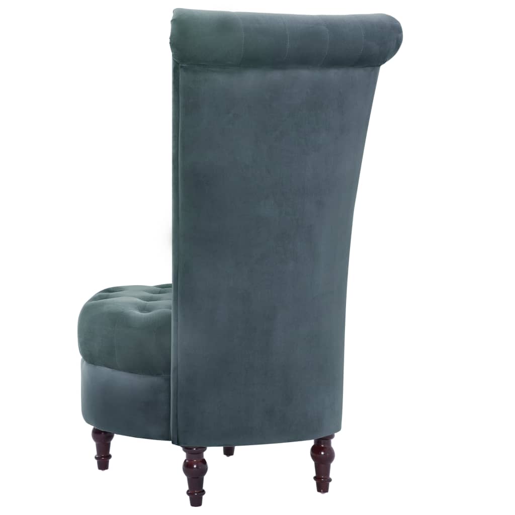 vidaXL Καρέκλα με Ψηλή Πλάτη Πράσινη Βελούδινη