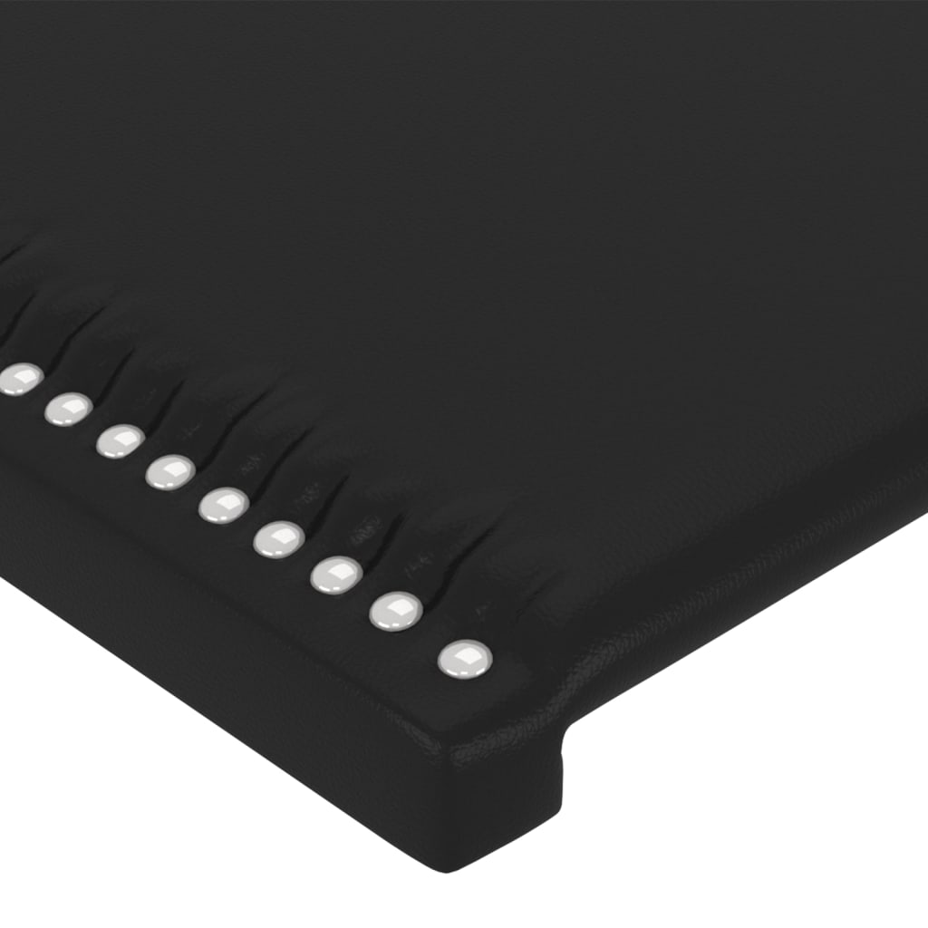 vidaXL Κεφαλάρι Κρεβατιού LED Μαύρο 100x5x78/88 εκ. Συνθετ. Δέρμα