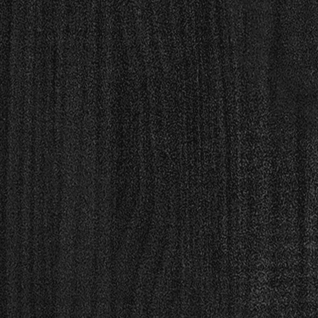 vidaXL Ζαρντινιέρες 2 τεμ. Μαύρο 70 x 70 x 70 εκ. Μασίφ Ξύλο Πεύκου