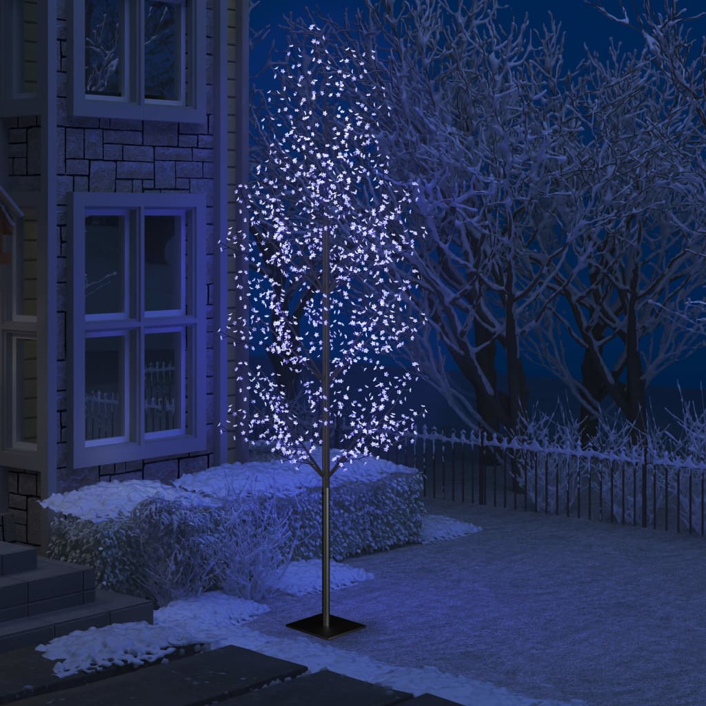 vidaXL Χριστουγεννιάτικο Δέντρο Κερασιά 1200 LED Μπλε Φως 400 εκ.