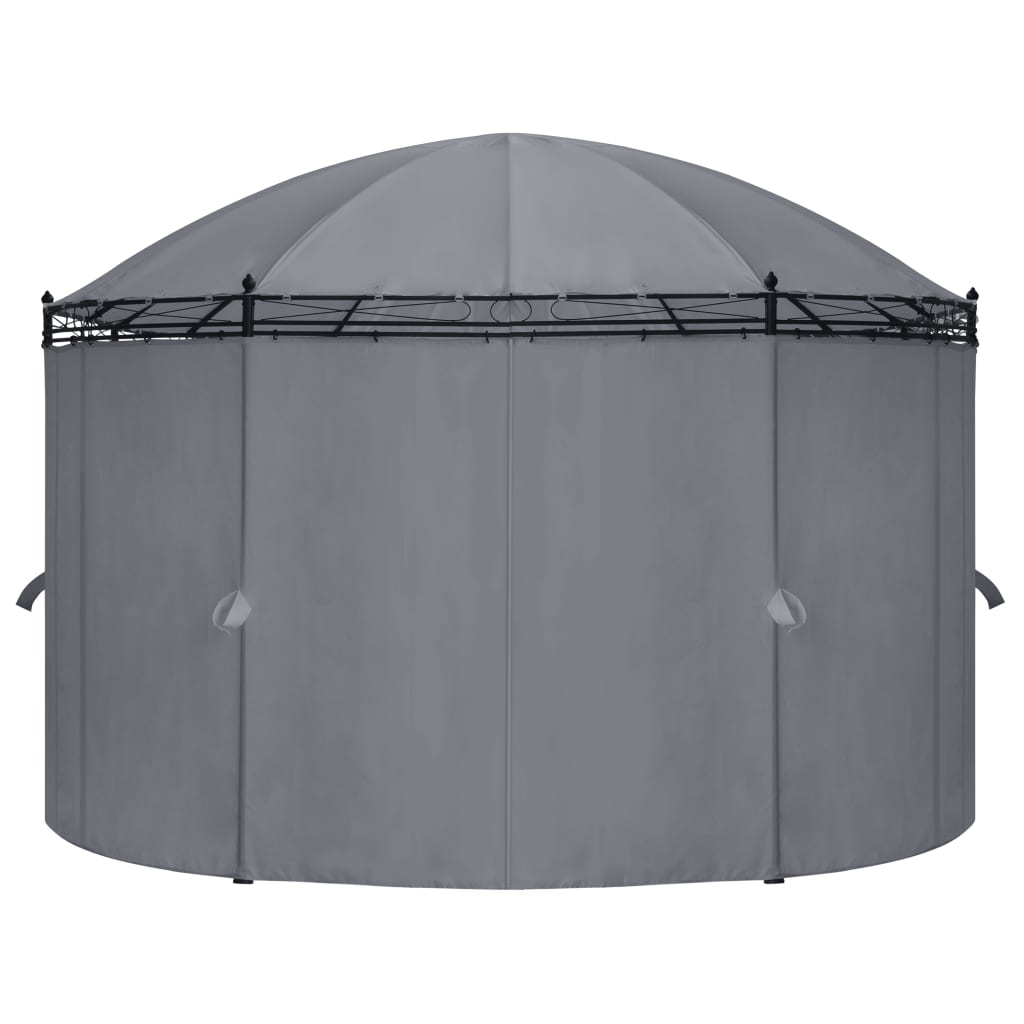 vidaXL Κιόσκι με Κουρτίνες Ανθρακί 520 x 349 x 255 εκ.