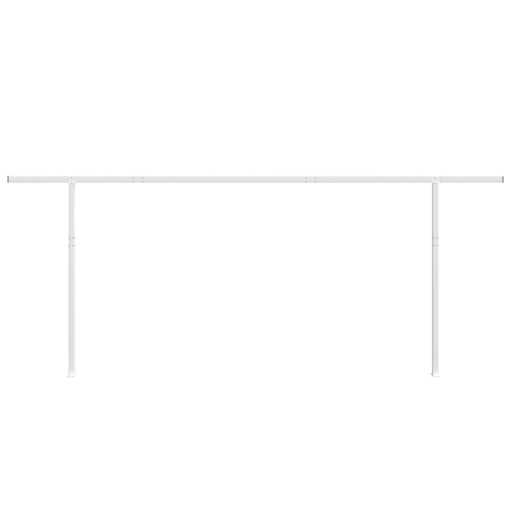 vidaXL Στύλοι Τέντας Σετ Λευκοί 600x245 εκ. από Σίδερο