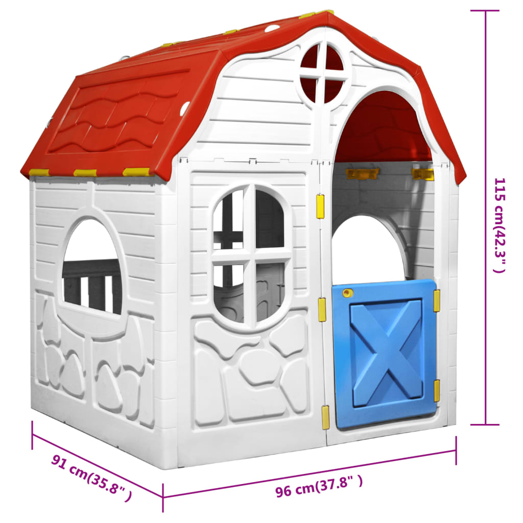 vidaXL Σπιτάκι Παιδικό Πτυσσόμενο με Πόρτα και Παράθυρα