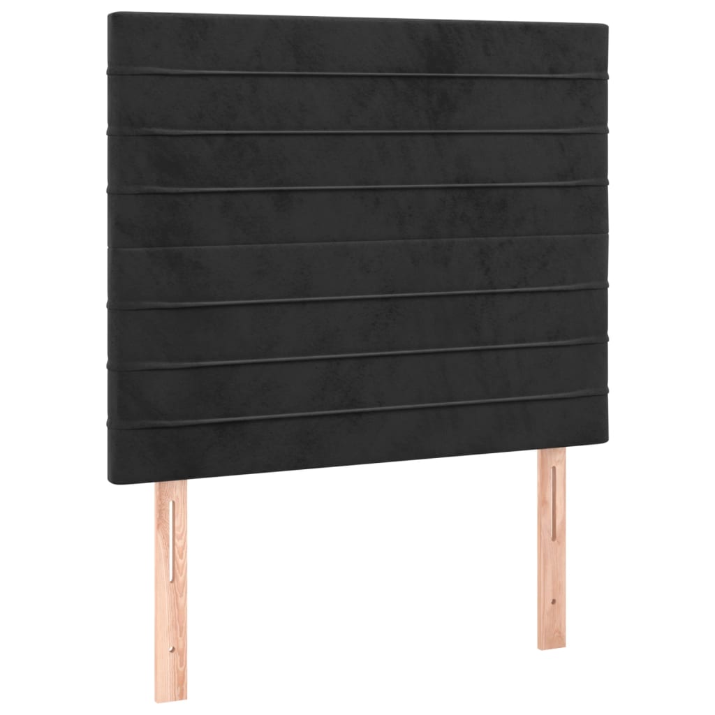vidaXL Κεφαλάρια Κρεβατιού 2 τεμ. Μαύρο 90x5x78/88 εκ. Βελούδινο