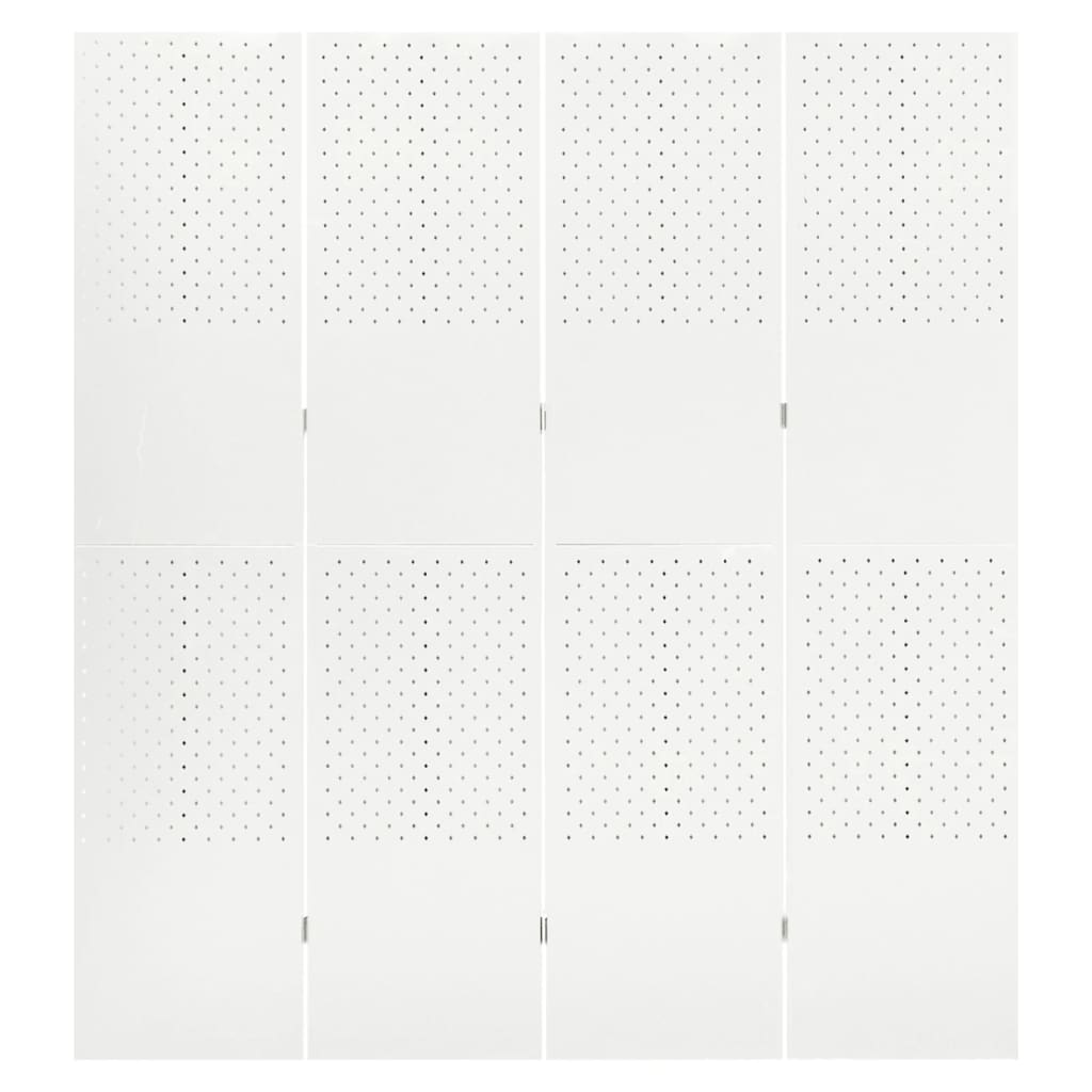vidaXL Διαχωριστικό Δωματίου με 4 Πάνελ Λευκό 160 x 180 εκ. από Ατσάλι
