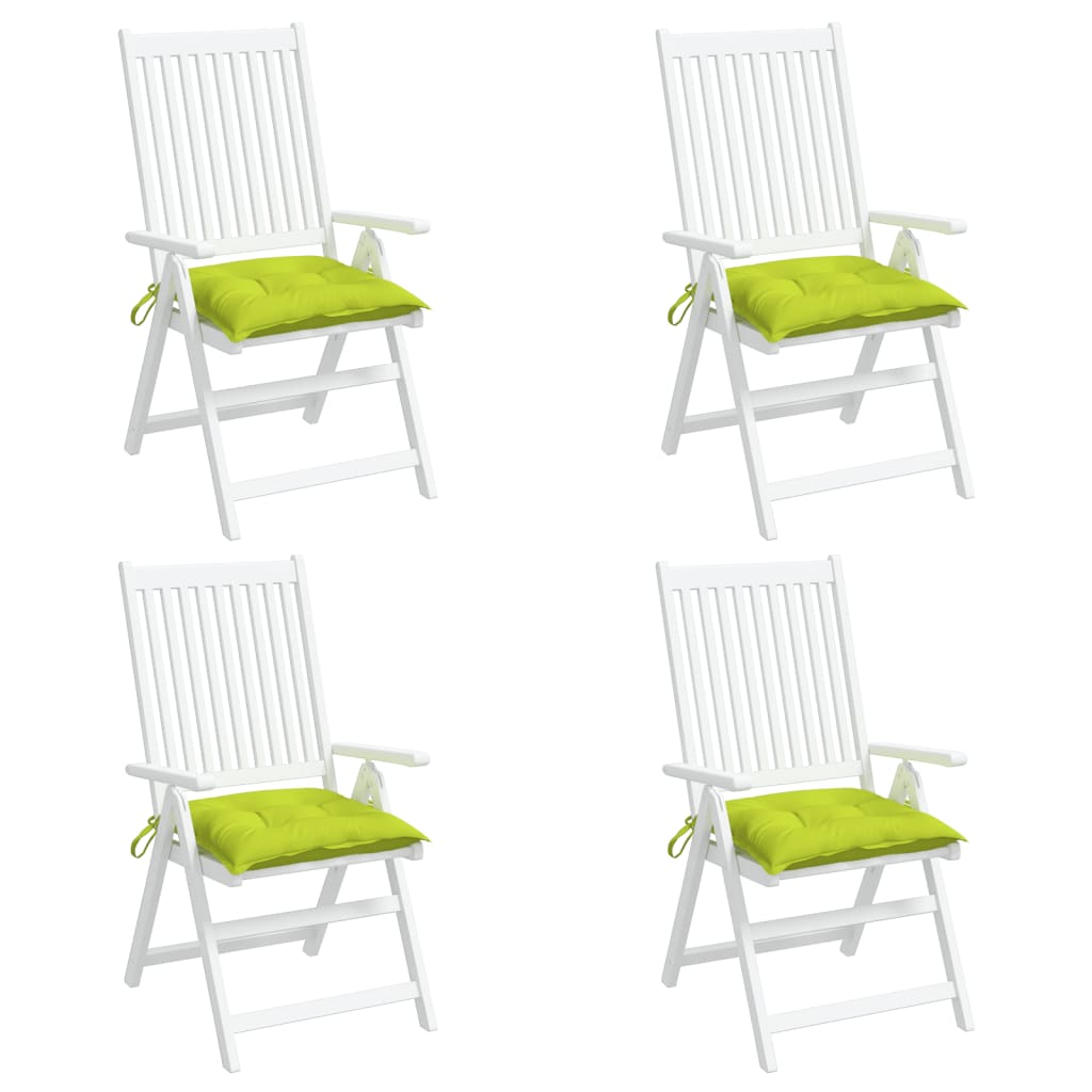 vidaXL Μαξιλάρια Καρέκλας 4 τεμ. Αν. Πράσινο 40 x 40 x 7εκ. Υφασμάτινα