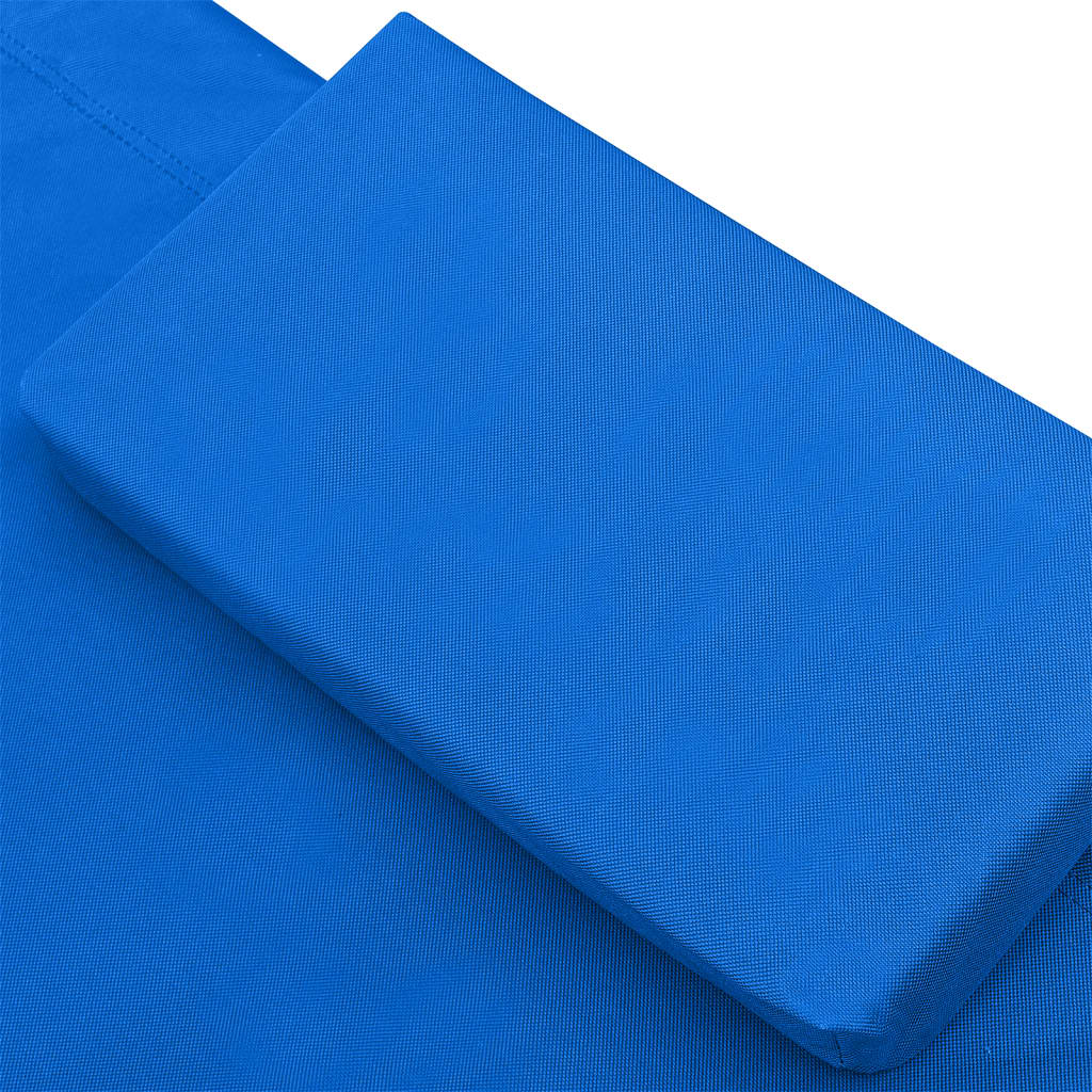 vidaXL Ξαπλώστρα - Κρεβάτι Διπλή Εξωτερικού Χώρου Μπλε Υφασμάτινη