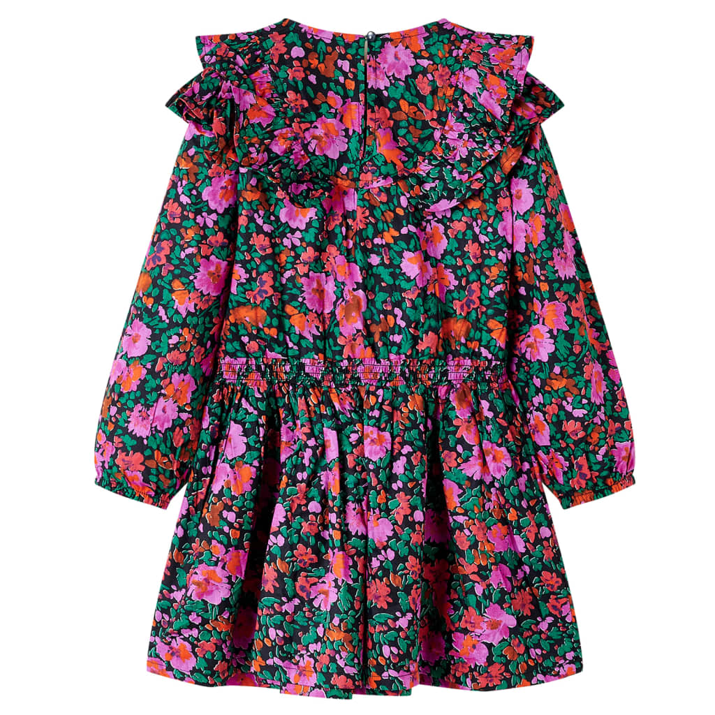 Φόρεμα Παιδικό Μακρυμάνικο Έντονο Ροζ 92