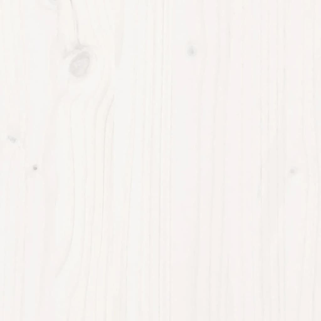 vidaXL Υποπόδιο Κήπου Λευκό 62x63,5x53,5 εκ. από Μασίφ Ξύλο Πεύκου