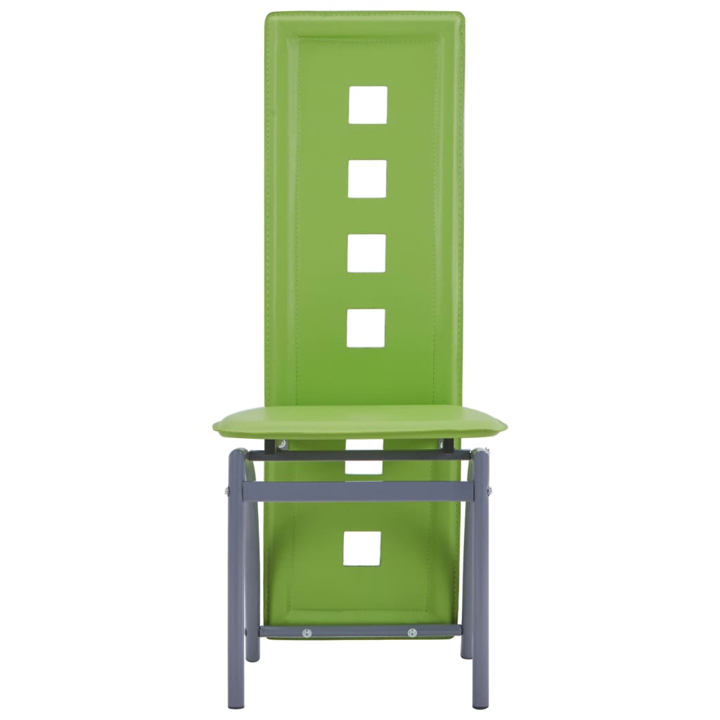 vidaXL Καρέκλες Τραπεζαρίας 4 τεμ. Πράσινες από Συνθετικό Δέρμα