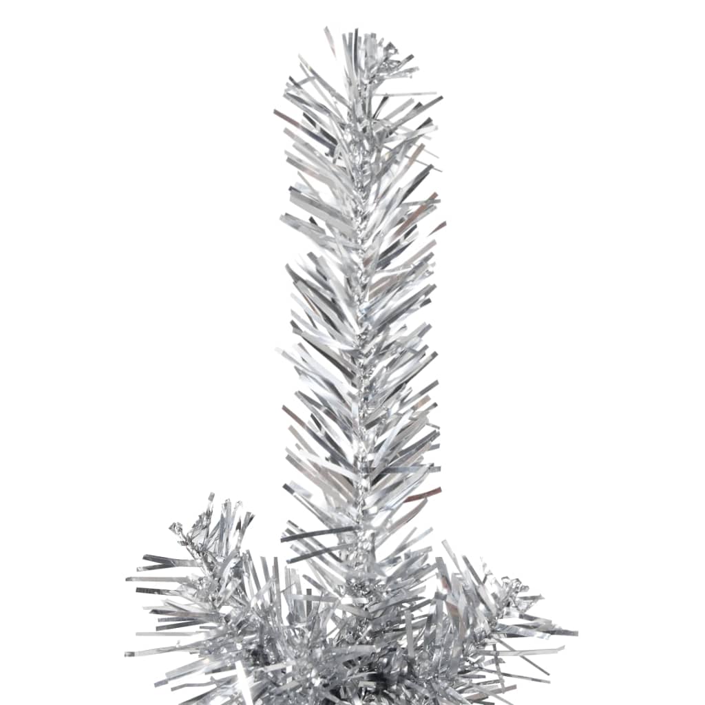 vidaXL Χριστουγεννιάτικο Δέντρο Τεχνητό Μισό Με Βάση Ασημί 150 εκ.