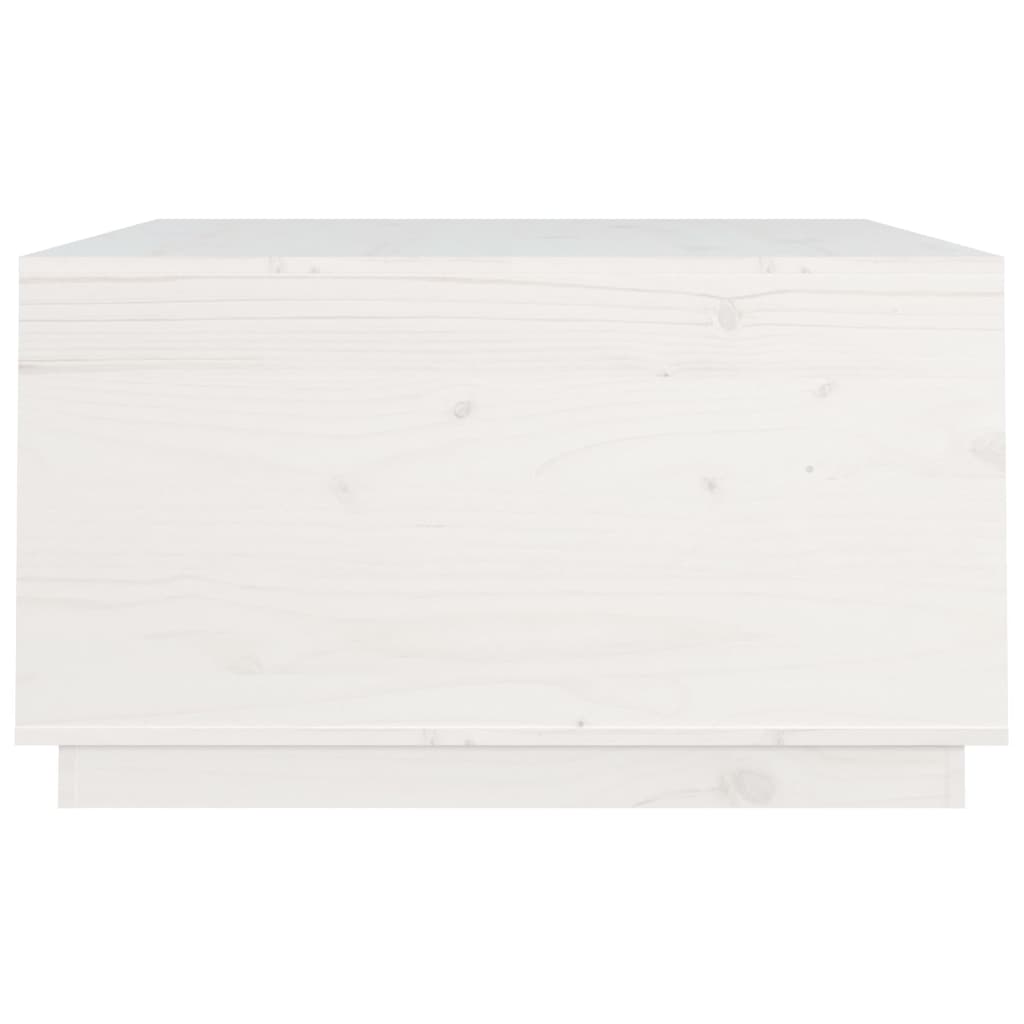 vidaXL Τραπεζάκι Σαλονιού Λευκό 80x80x45 εκ. από Μασίφ Ξύλο Πεύκου
