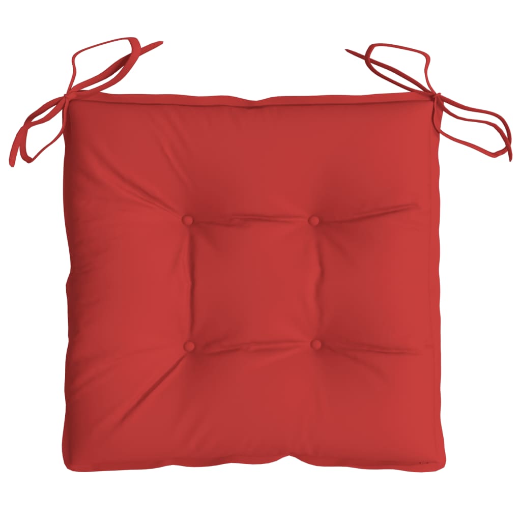 vidaXL Μαξιλάρια Καρέκλας 6 τεμ. Κόκκινα 50 x 50 x 7 εκ. Υφασμάτινα