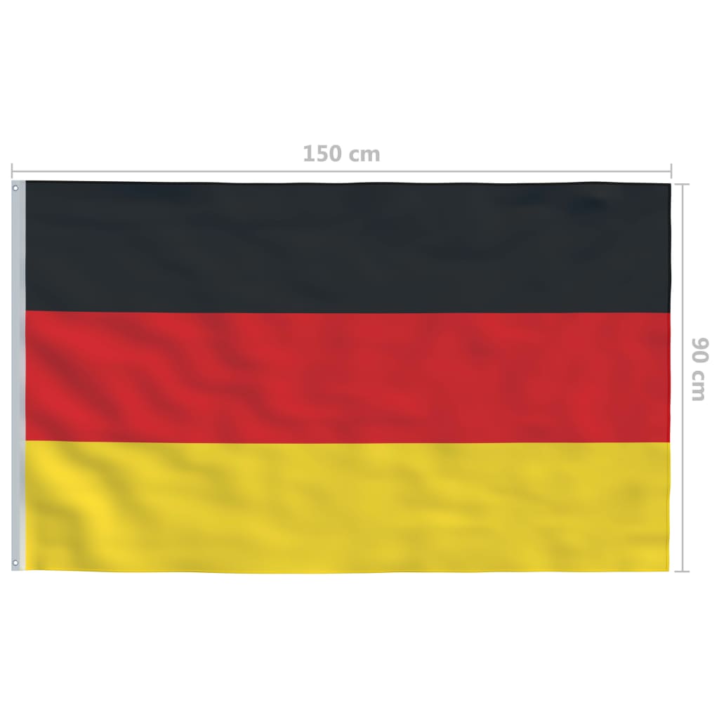 vidaXL Σημαία Γερμανίας 6 μ. με Ιστό Αλουμινίου
