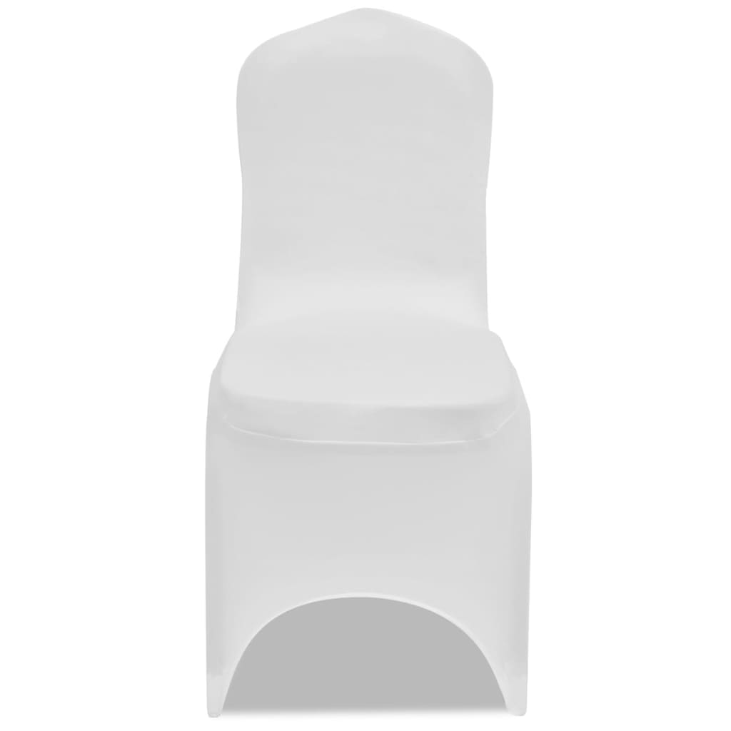 vidaXL Καλύμματα Καρέκλας Ελαστικά Λευκά 12 τεμ.