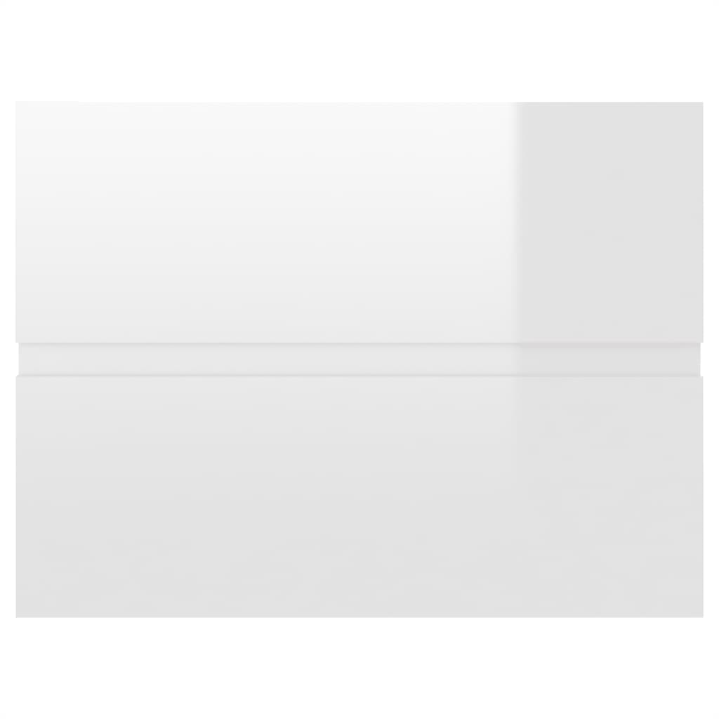 vidaXL Ντουλάπι Νιπτήρα Γυαλιστερό Λευκό 60x38,5x45 εκ. Μοριοσανίδα