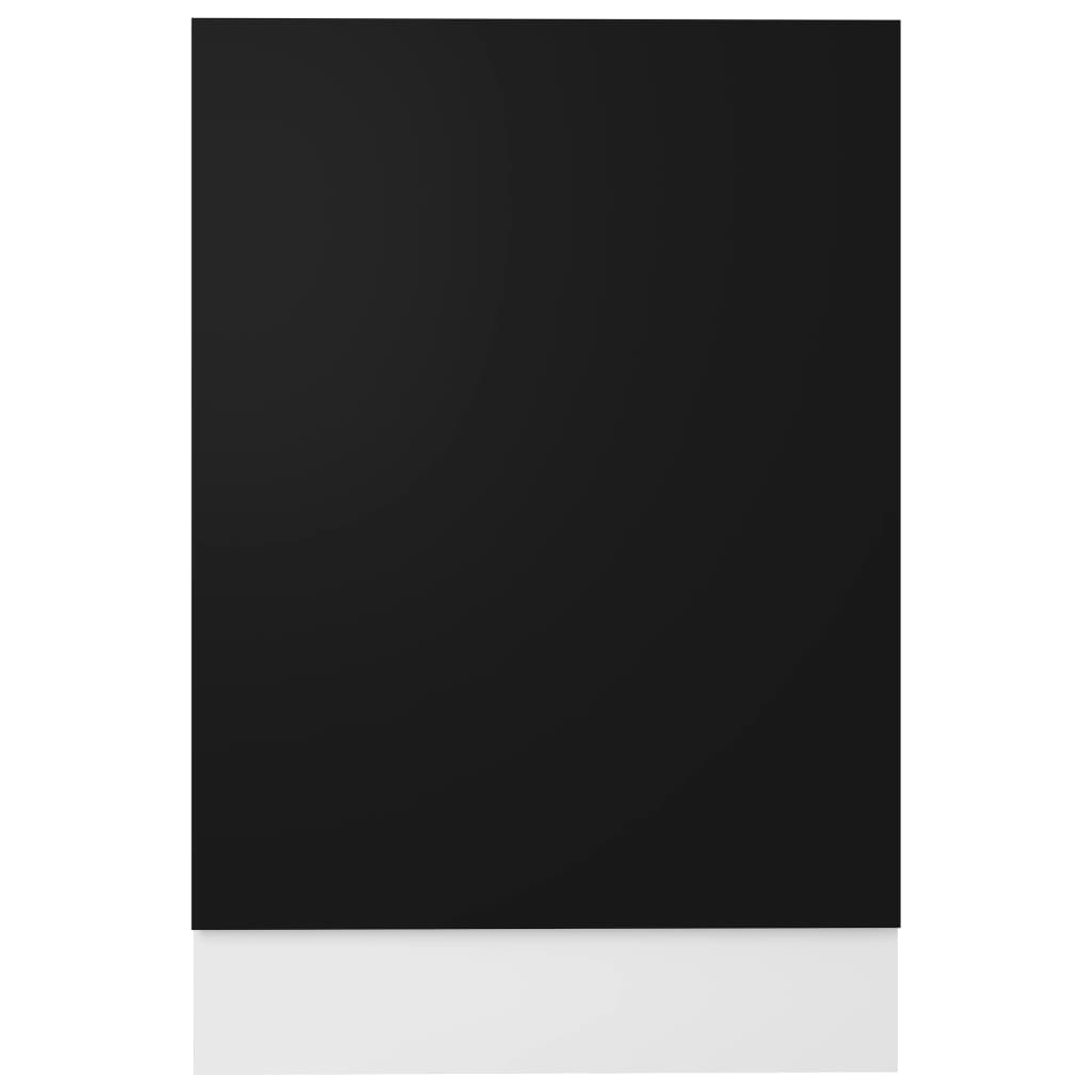 vidaXL Πρόσοψη Πλυντηρίου Πιάτων Μαύρη 45 x 3 x 67 εκ. από Μοριοσανίδα