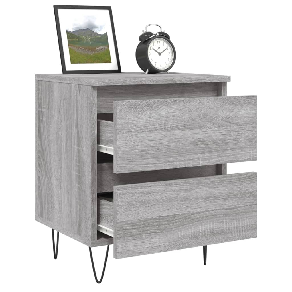 vidaXL Κομοδίνο Γκρι Sonoma 40 x 35 x 50 εκ. από Επεξεργασμένο Ξύλο