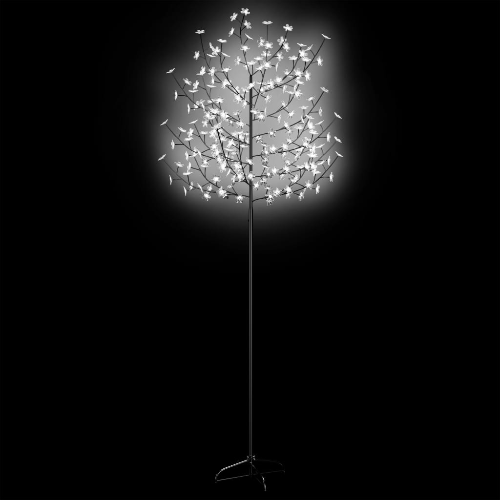 vidaXL Χριστουγεννιάτικο Δέντρο Κερασιά 220 LED Ψυχρό Λευκό Φως 220 εκ
