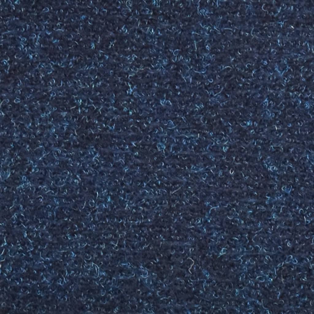 vidaXL Πατάκια Σκάλας Αυτοκόλ. 15 τεμ Ν. Μπλε 65x21x4 εκ Βελονιασμένο