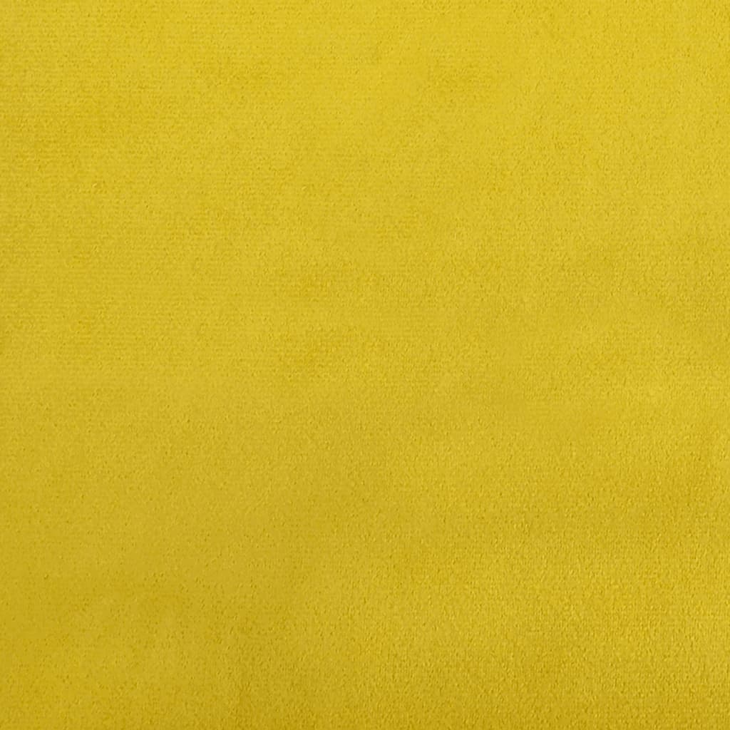 vidaXL Σαλόνι Σετ 3 Τεμαχίων Κίτρινο από Βελούδο με Μαξιλάρια